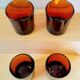 Lot de 4 verres ambrés Lever 70s