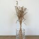 Glass vase with raised squares