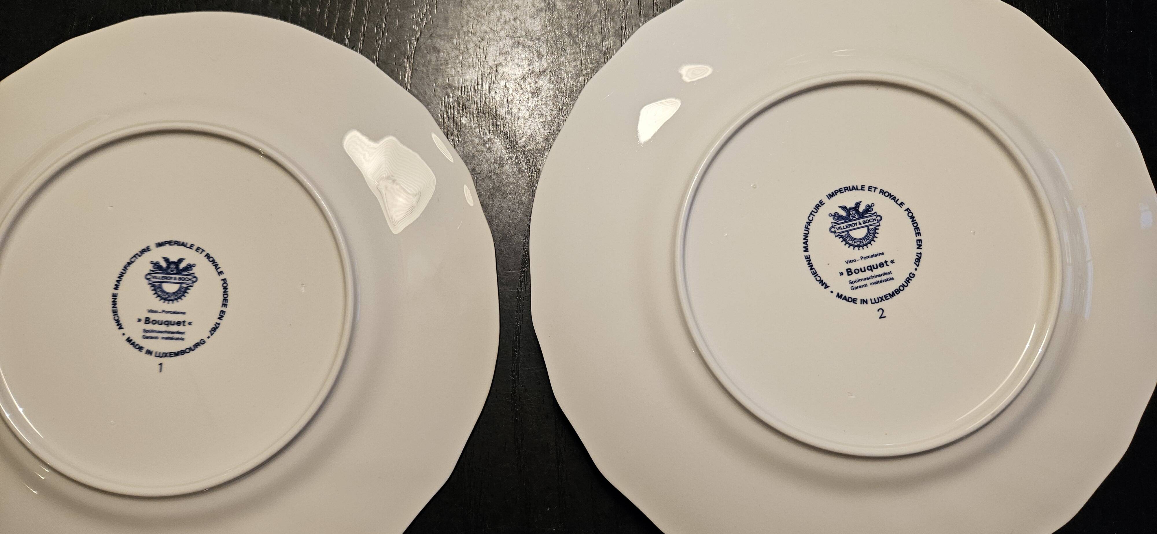 Set of 11 Villeroy and Boch Bouquet model dessert plates