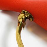 Paire de lampes de table Diabolo en forme de patte de corbeau rouges de style Mid Century Modern de Cosack.