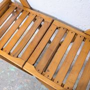 Pair of wooden folding chairs