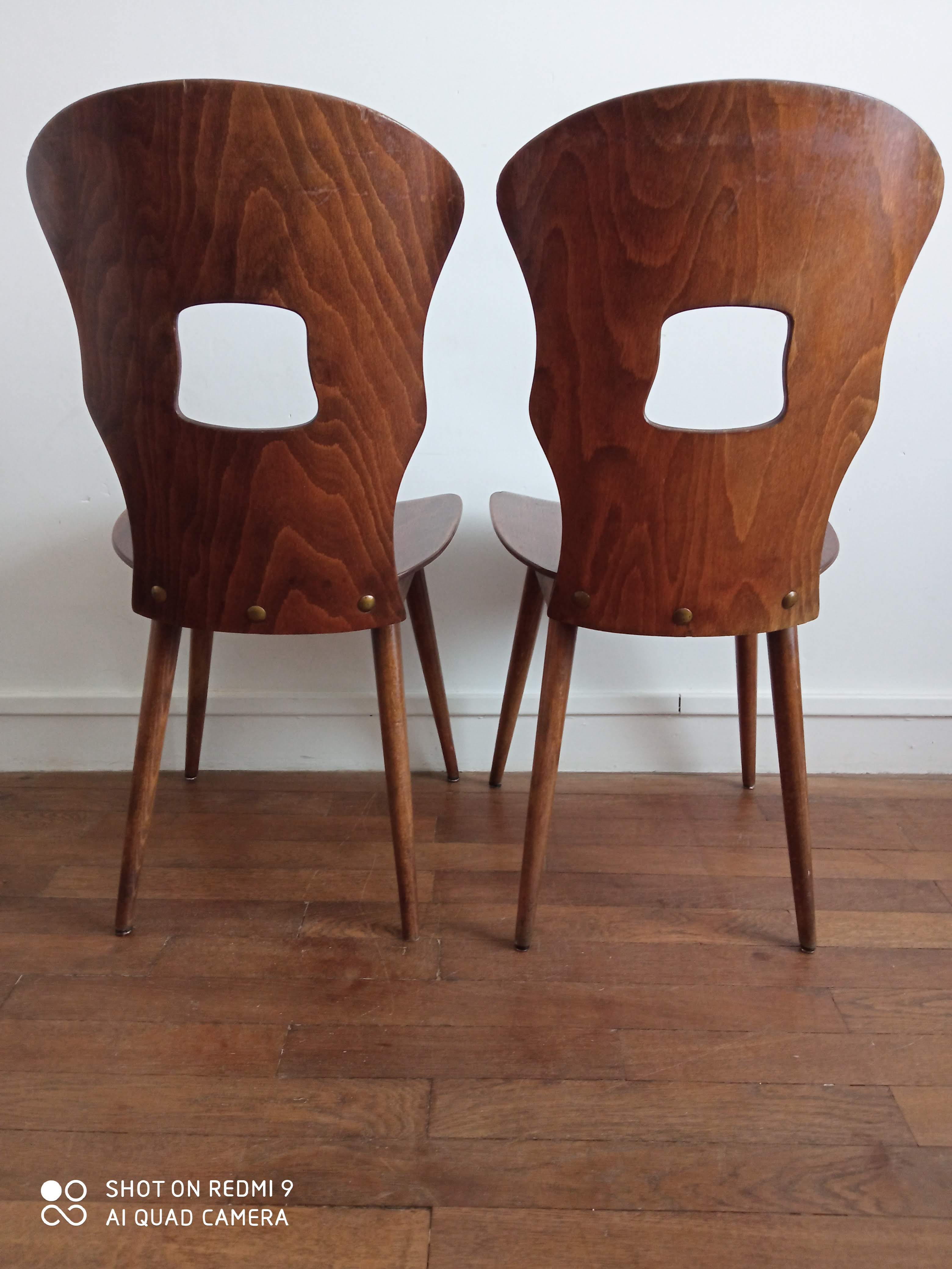 Pair of chairs Baumann model Gentiane