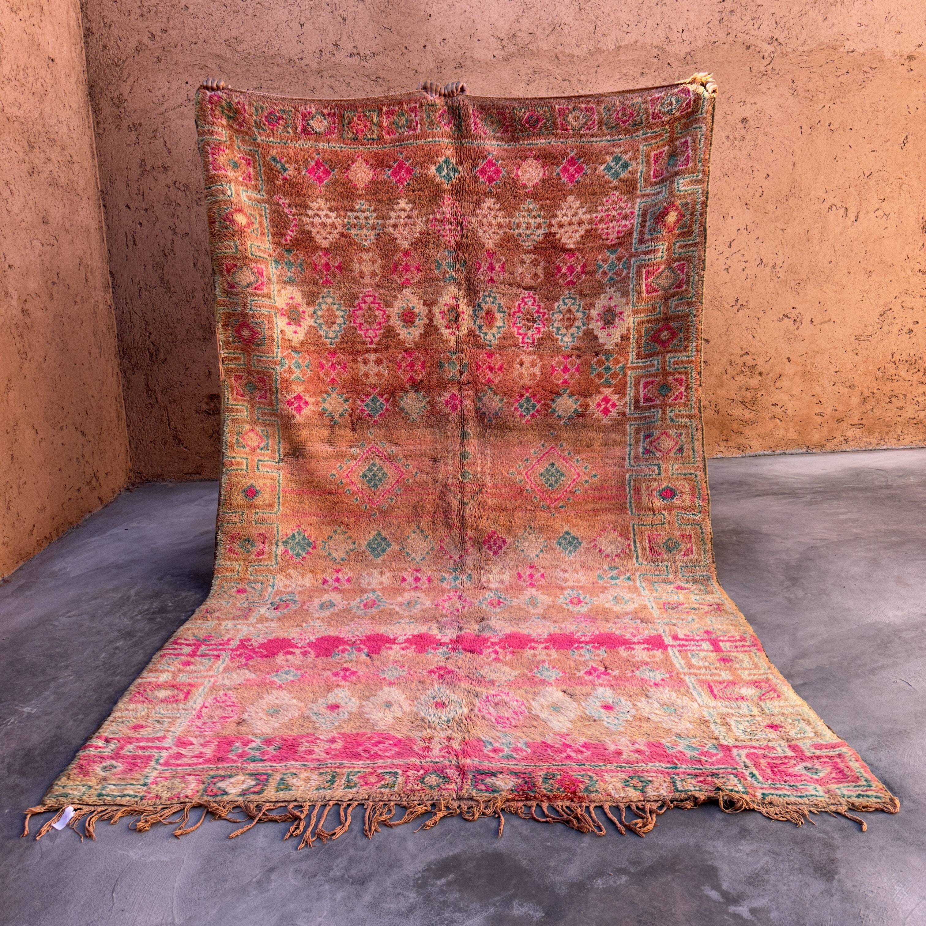 Tapis Marocain Boujad coloré - 328 x 191 cm