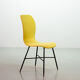 Élégante chaise d'appoint jaune italienne du milieu du siècle