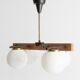 Stilnovo ceiling light Mid-century modern brass and glass Italy 1960s