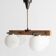 Stilnovo ceiling light Mid-century modern brass and glass Italy 1960s