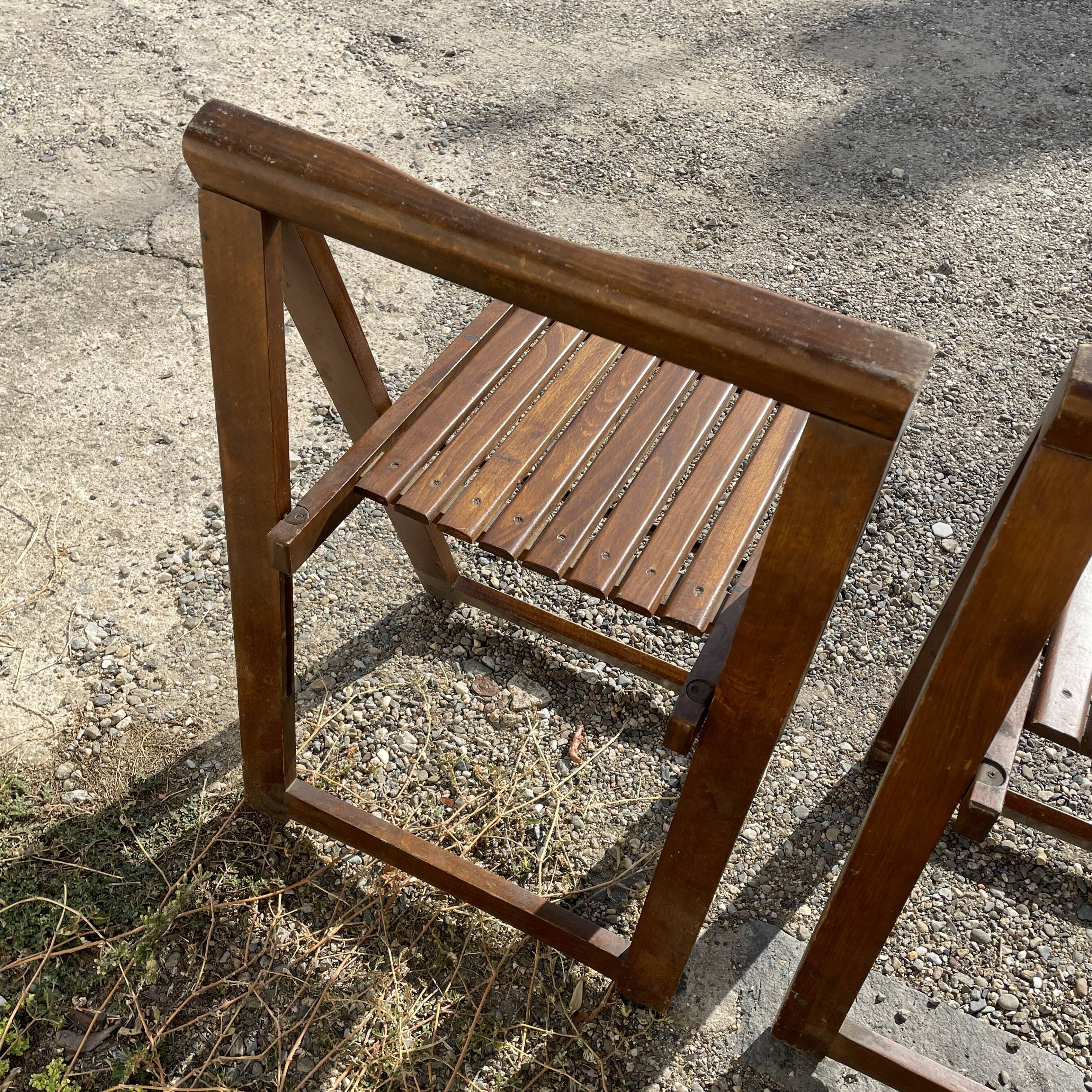 Set of 3 design folding chairs