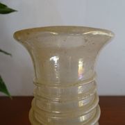 Vase with handle Scavo Seguso Vetri d'Arte iridescent glass Murano 1950