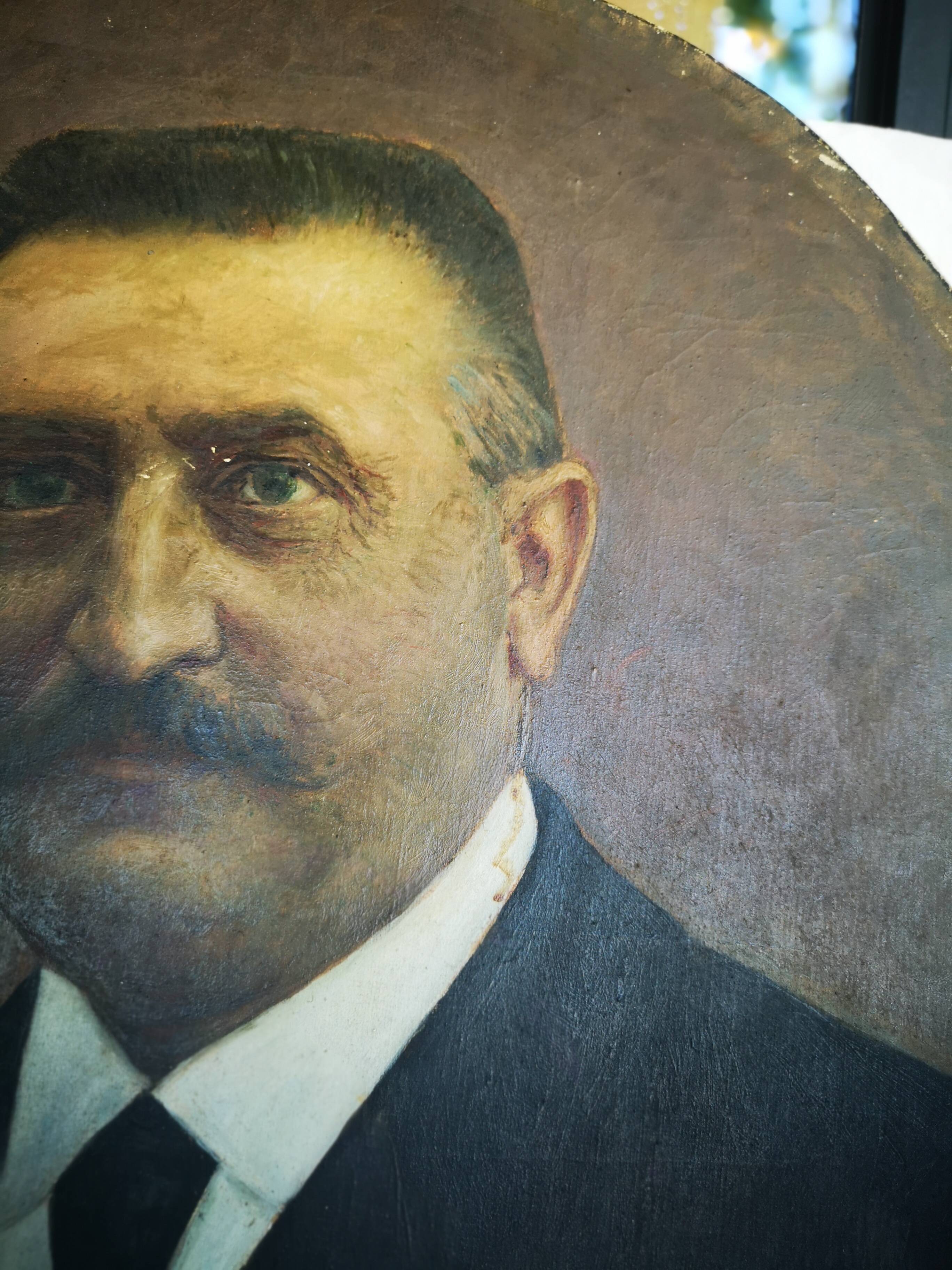 Portrait man, oil on canvas, 1922