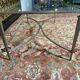 Neoclassical brass and glass coffee table