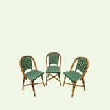 Set of 3 woven rattan bistro chairs Drucker SA