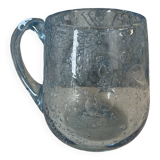 Large bubble glass mug