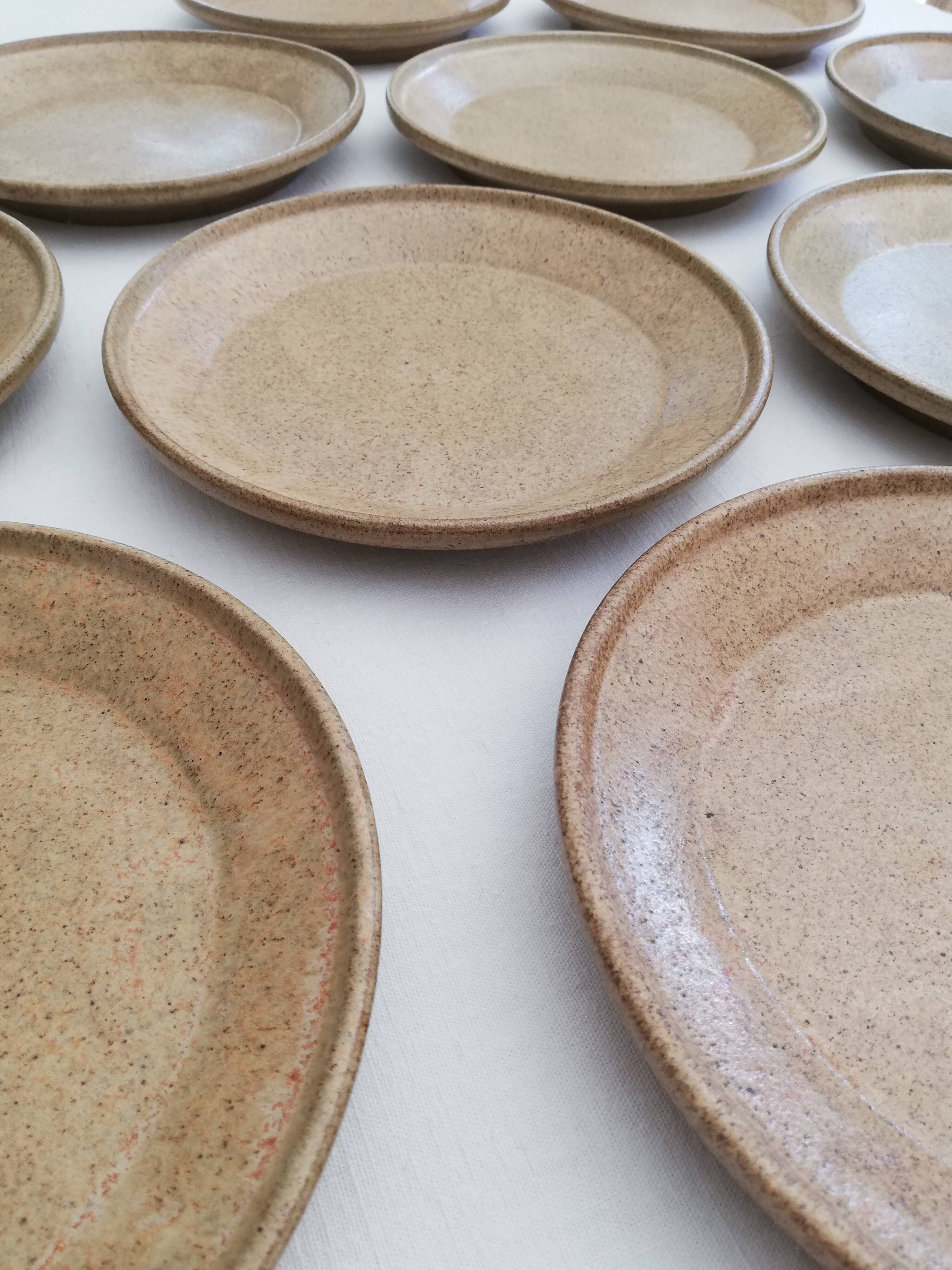 Vintage stoneware dessert plates