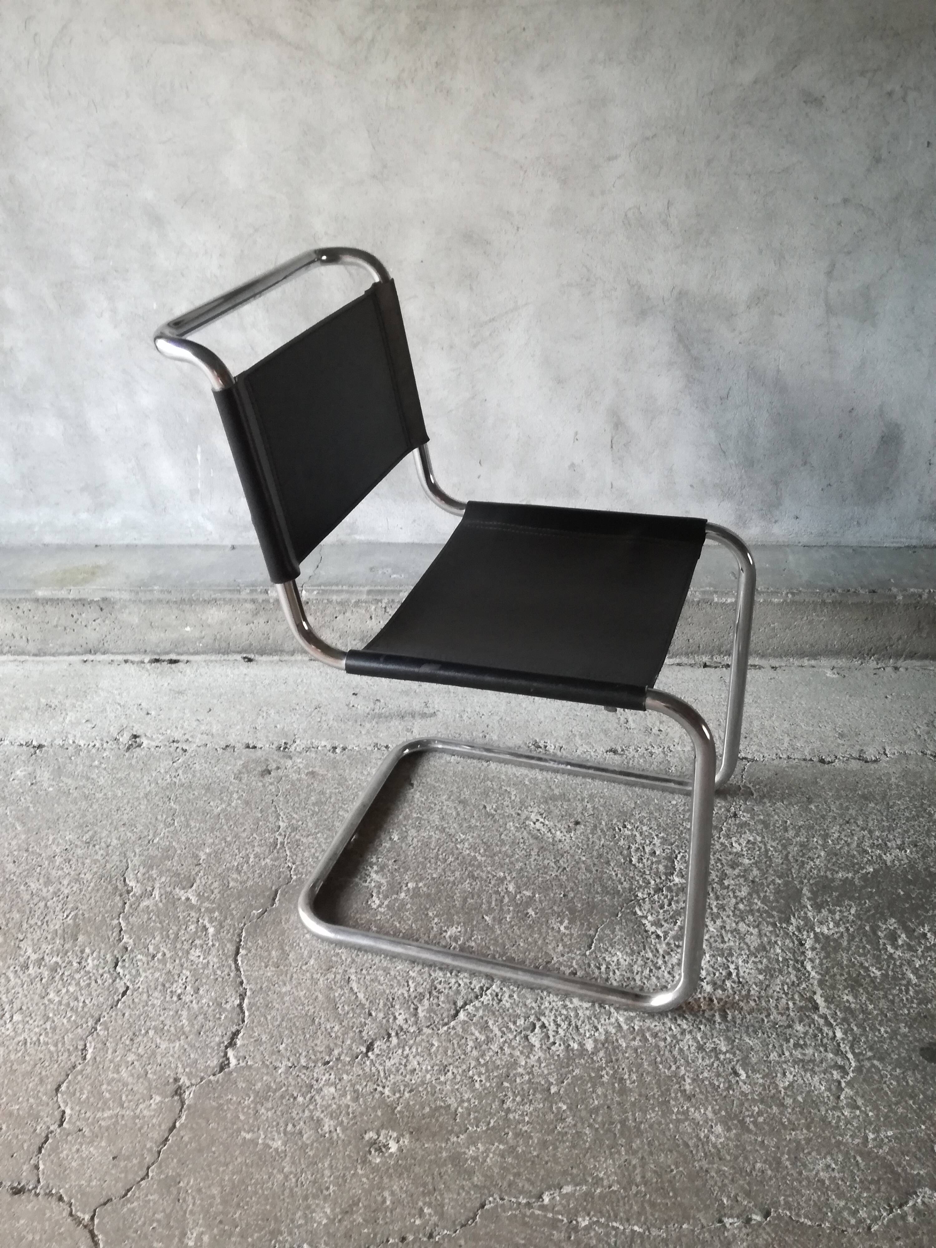 B33 leather model chair by Marcel Breuer
