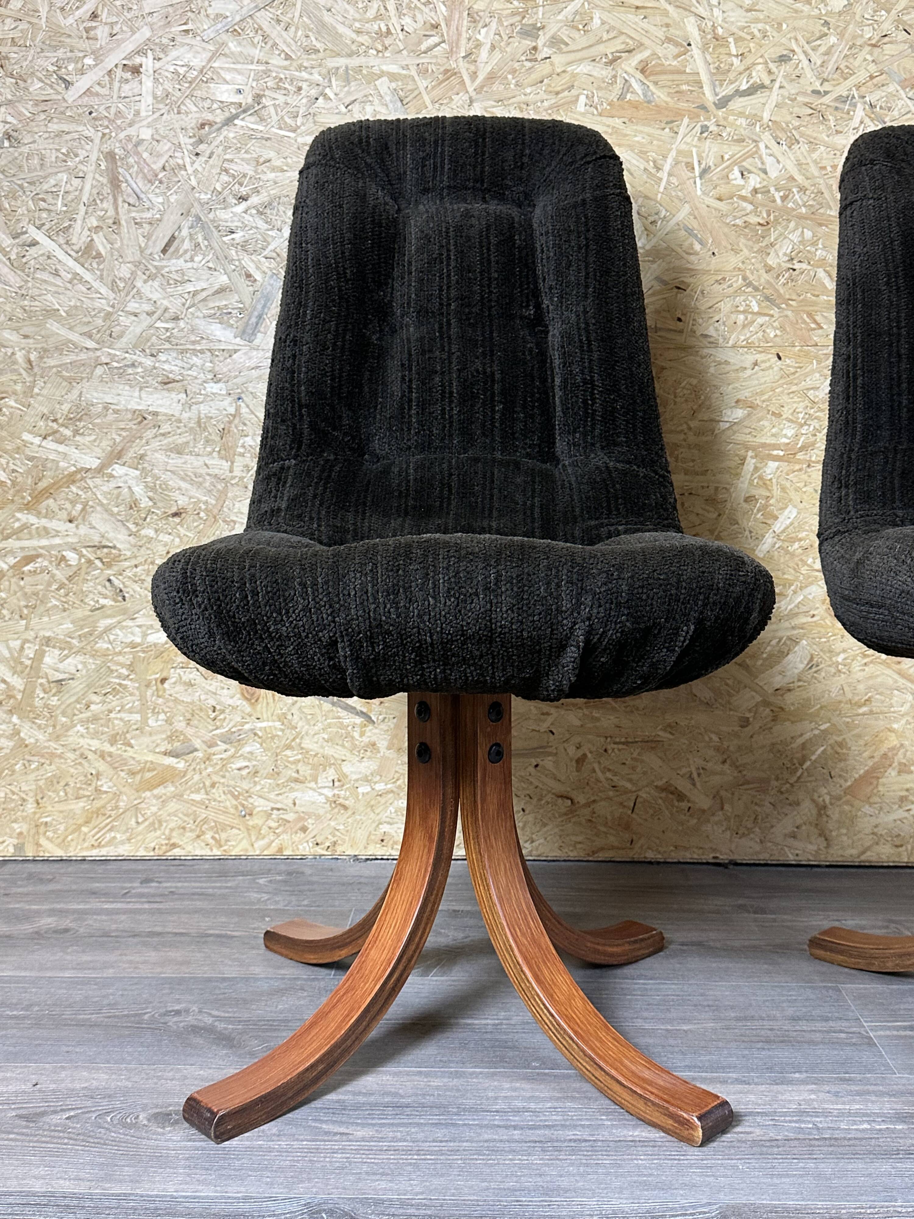 3x 60s 70s chair swivel chair dining chair mid century Danish modern design