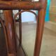 Retro side table - vinyl furniture - rattan and bamboo - 1980s