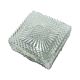 Square glass cube flush-mount light, Hillebrand (Germany), 1970s. Vintage