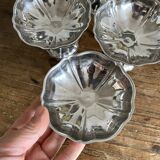 Large stainless steel stemmed bowls