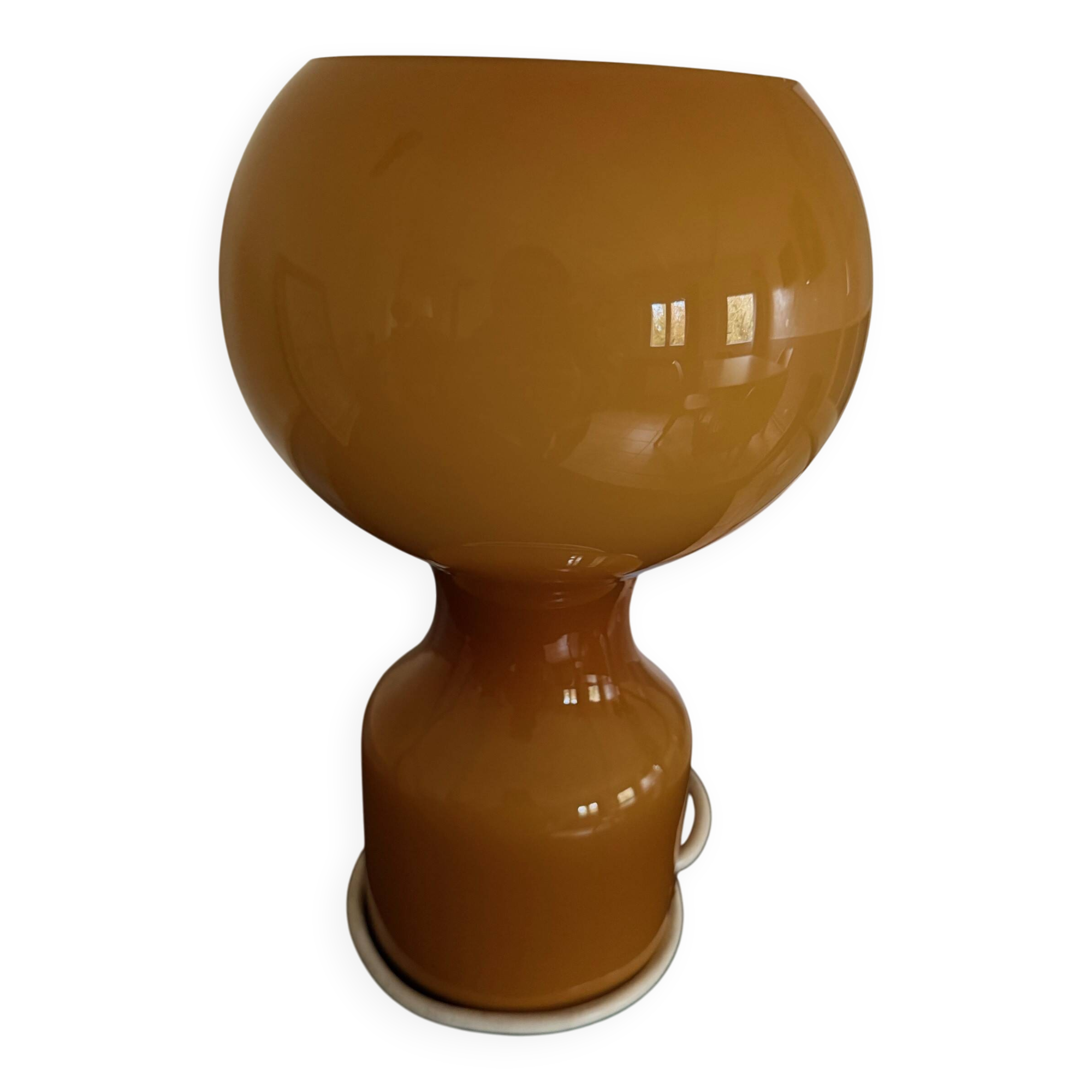 Exceptional philips tobruk lamp, honey yellow/champagne, 1970s – color