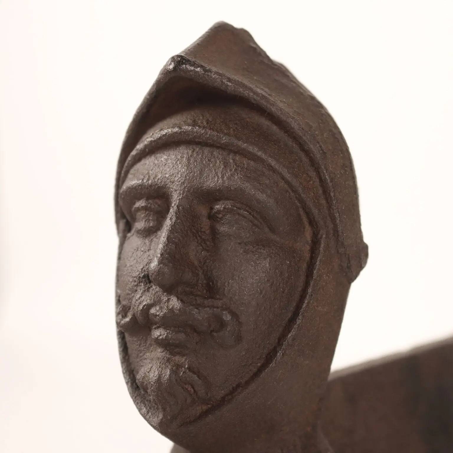 Paire de chenets en fer, Europe, XIXe siècle