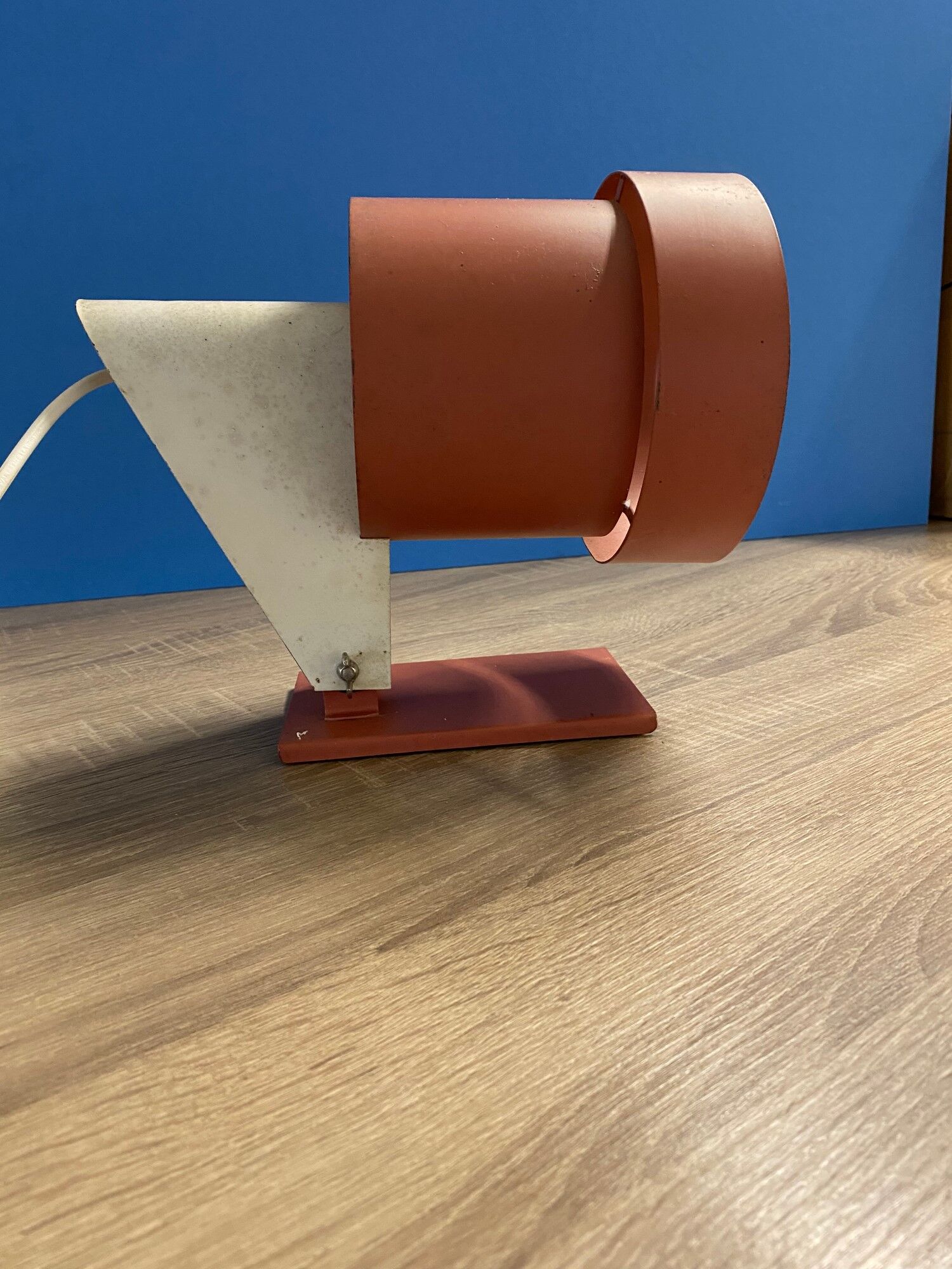 Vintage Danish red and white wall lamp