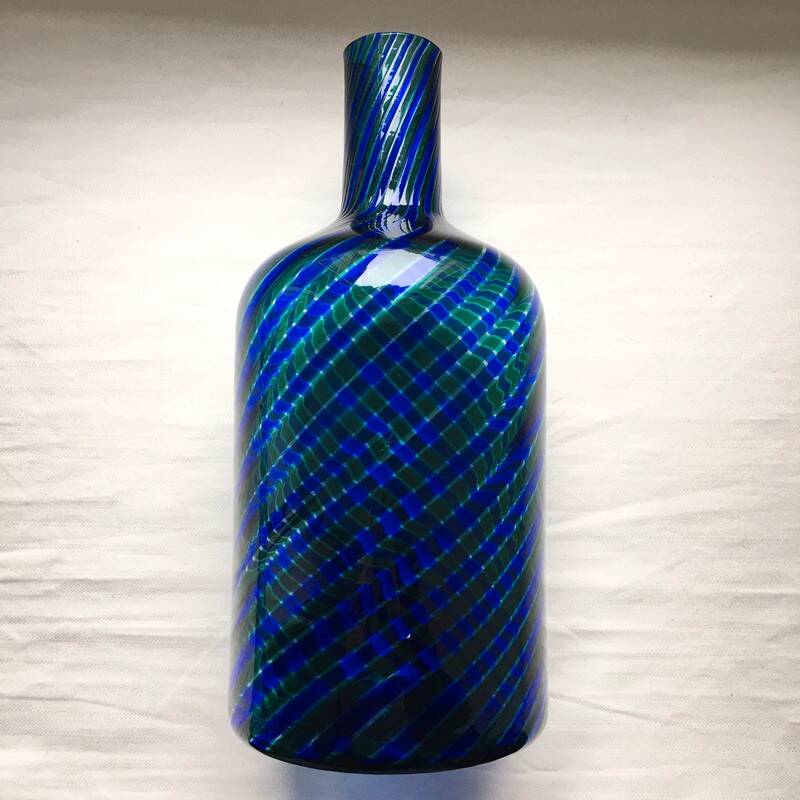 Salviati Murano glass “cane” carafe