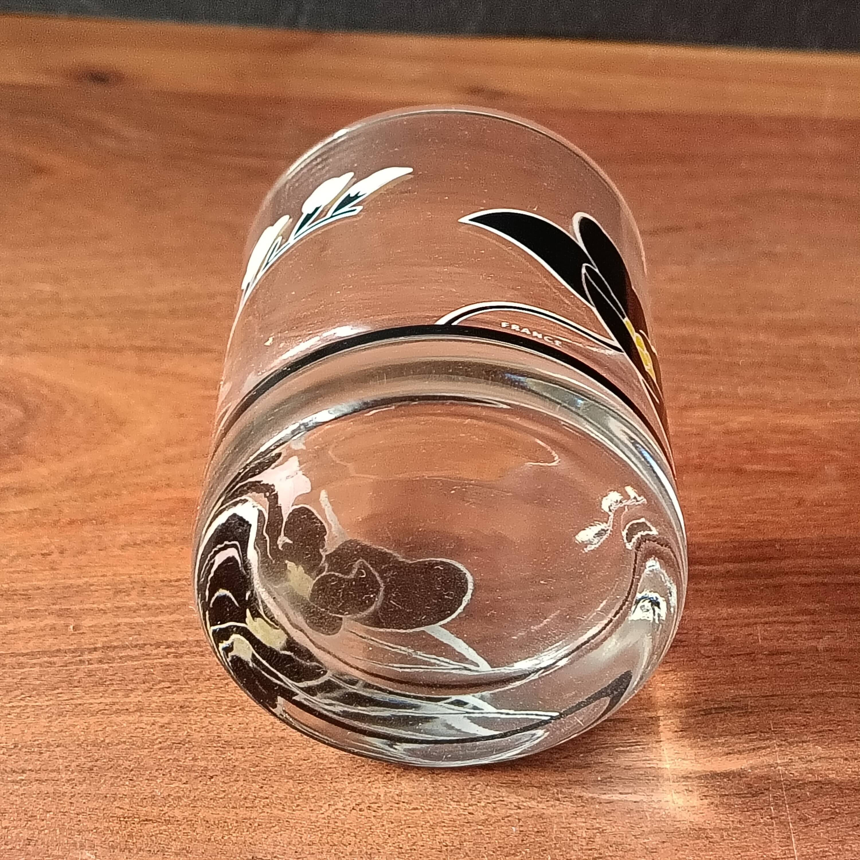 9 luminarc glasses model anaïs black rose vintage whisky glass