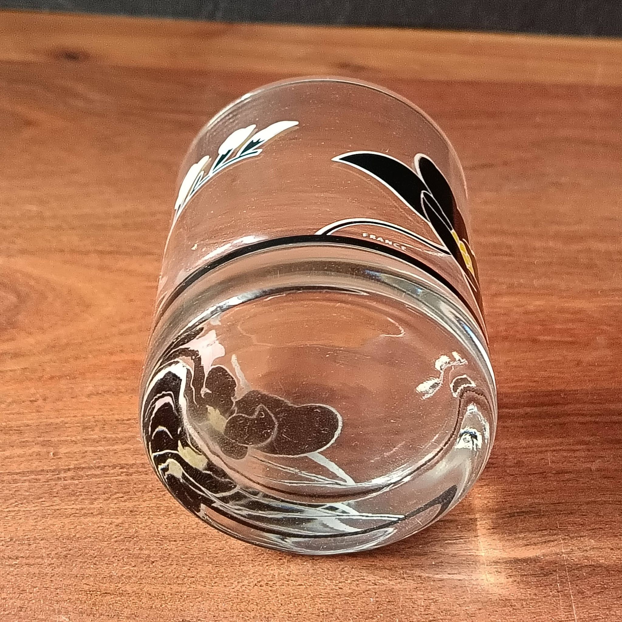 9 luminarc glasses model anaïs black rose vintage whisky glass