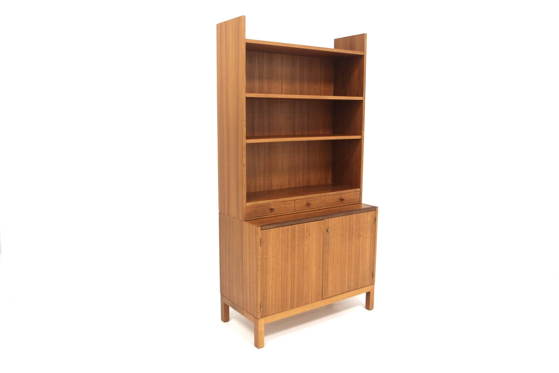 Commode-bibliothèque scandinave en teck, Suède, 1960