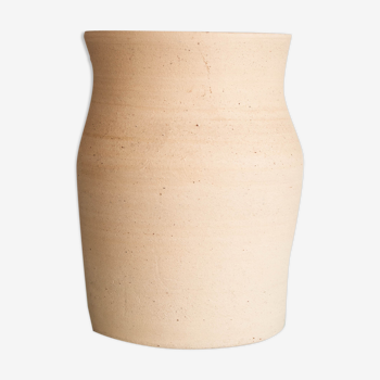 Beige terracotta vase