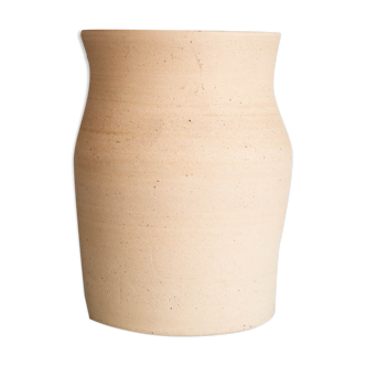 Beige terracotta vase