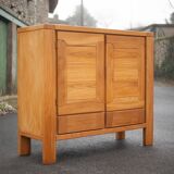 Solid wood sideboard from Regain, wooden storage unit with 2 doors and 2 drawers, living room furniture