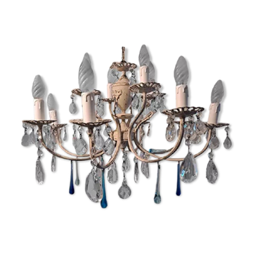Italian  Two Tier Crystal Chandelier