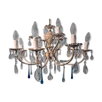 Italian  Two Tier Crystal Chandelier