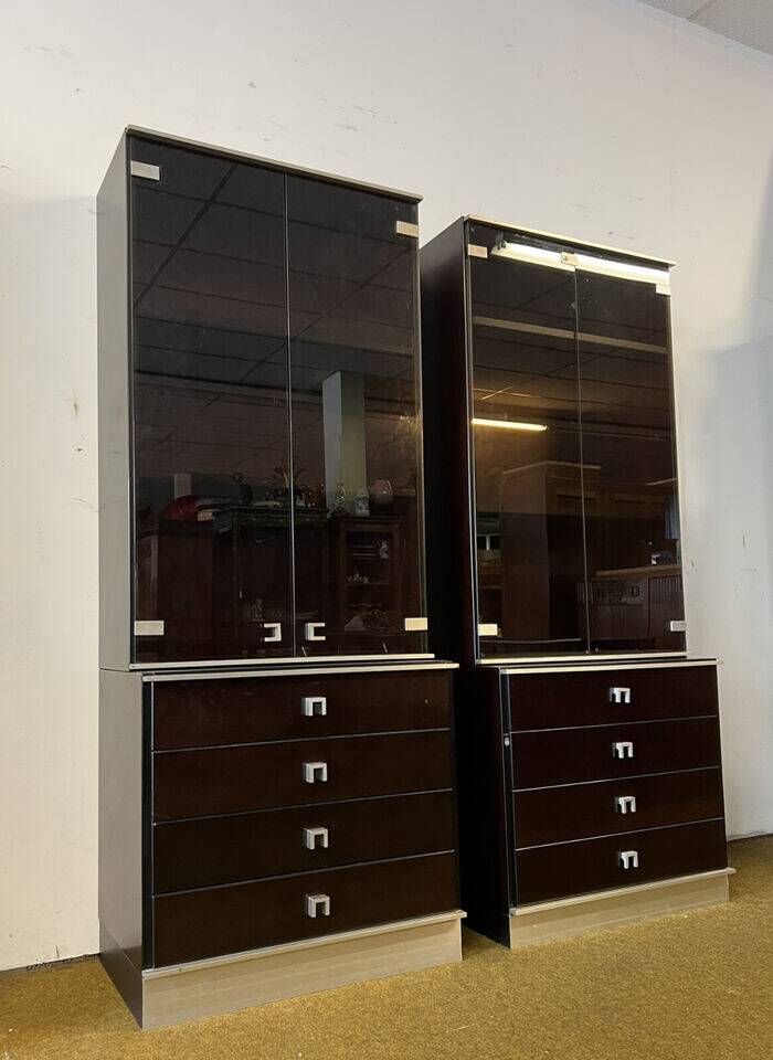 Bookcases of a Mahogany Executive Desk Set, Abbondinterni Italian publisher