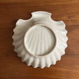 Large shell-shaped dish – white porcelain – Width 31 cm