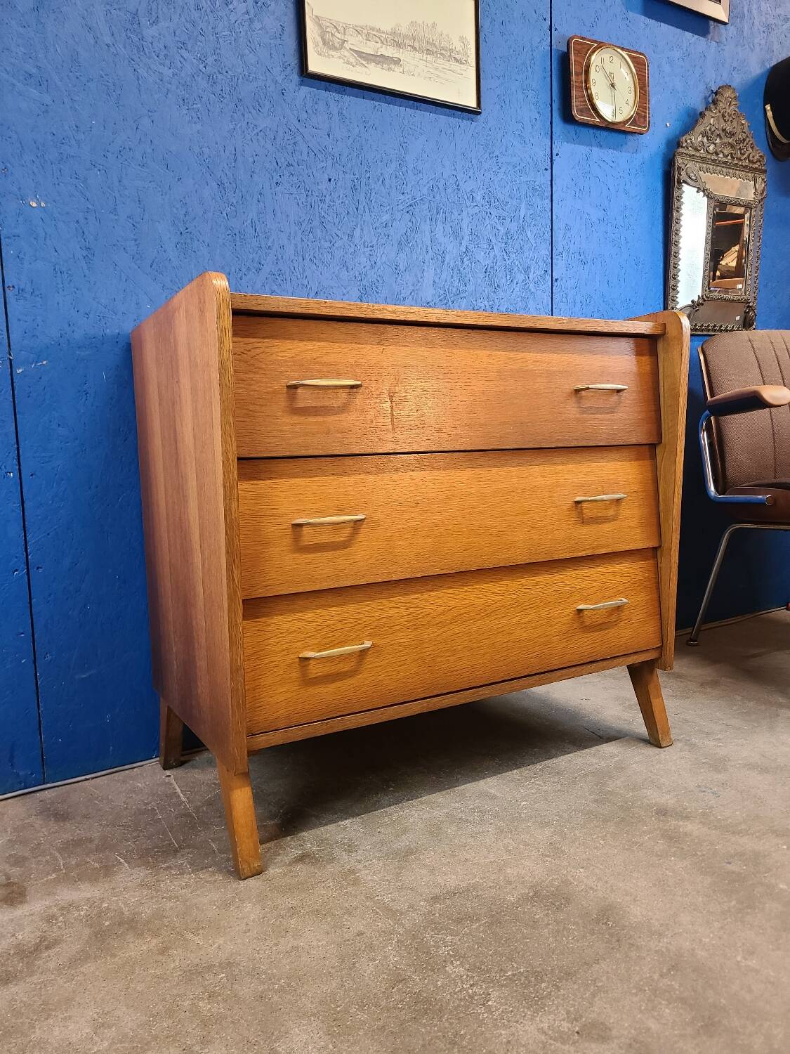 Vintage Scandinavian style chest of drawers. 60s