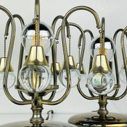 Vintage glass ball table lamps, Italy, 1960s, set of 2