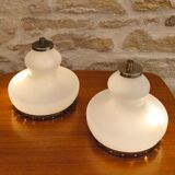 Pair of glass table lamps, Italy, 1960