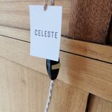 Table lamp woven in cotton thread and jute