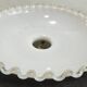 Vintage white opaline ceiling light Ø25 cm – retro lampshade with claw