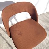 Wood and fabric chair from the 60s/70s.