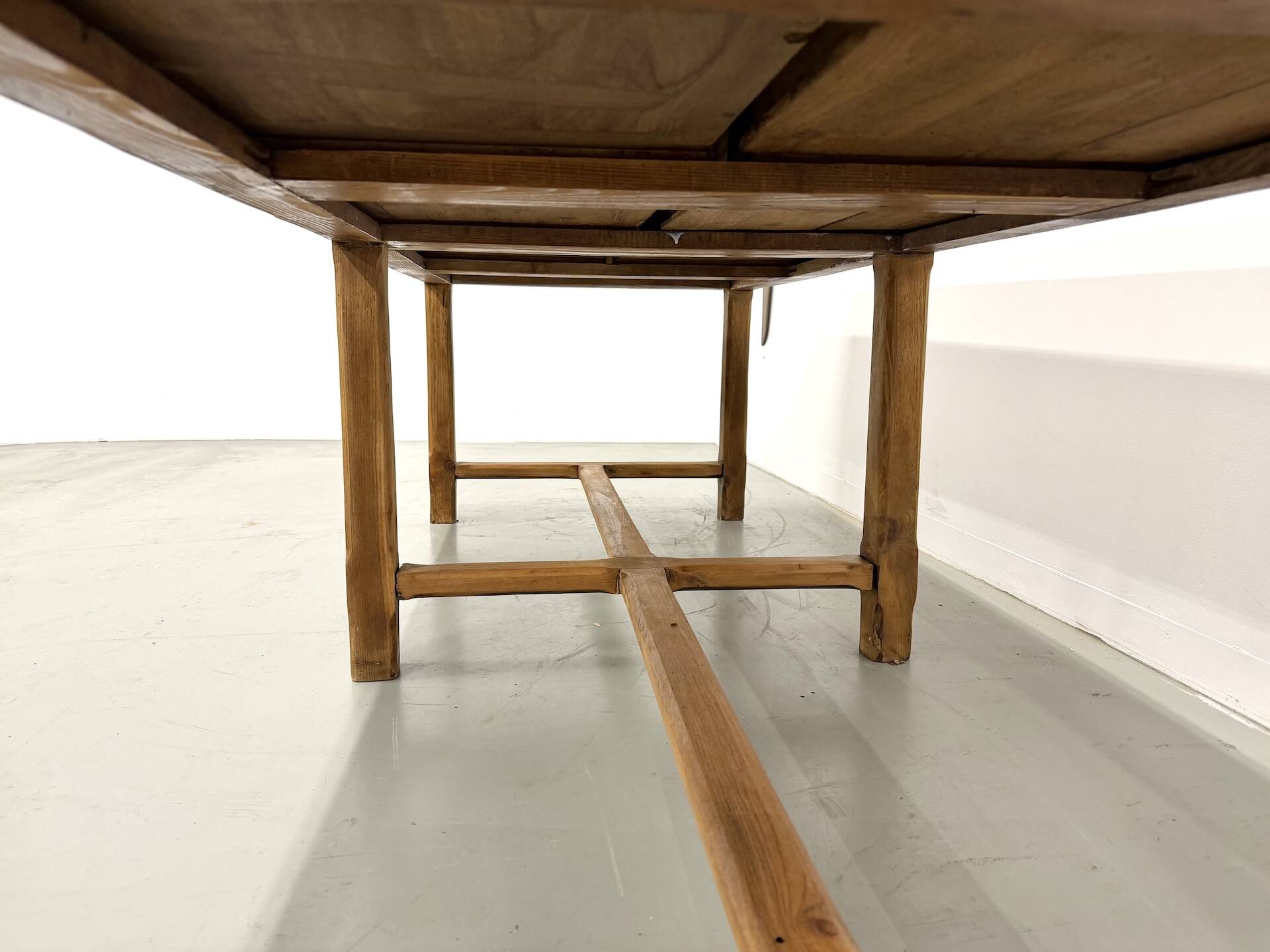 Table de Ferme "Meuble de Métier" en Pin – 8 Tiroirs (L221 cm)