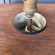 Suspension lamp ceiling light Scandinavian surf teak frosted glass vintage 70s