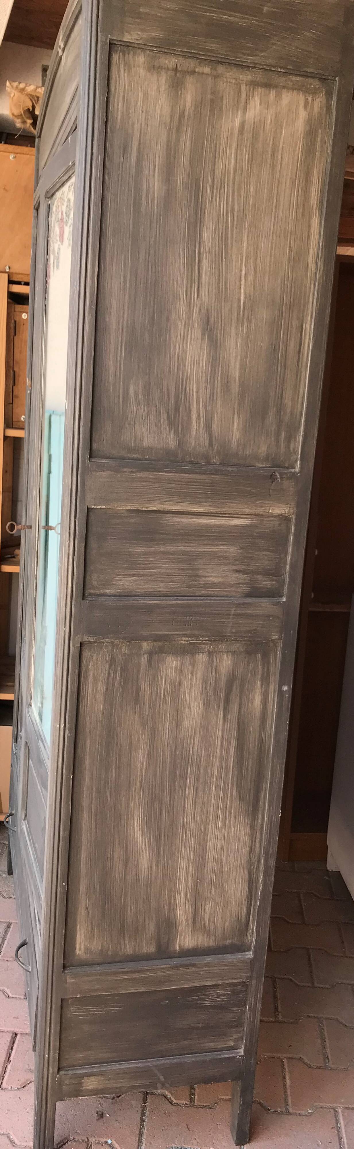 Vintage cabinet repainted in grey