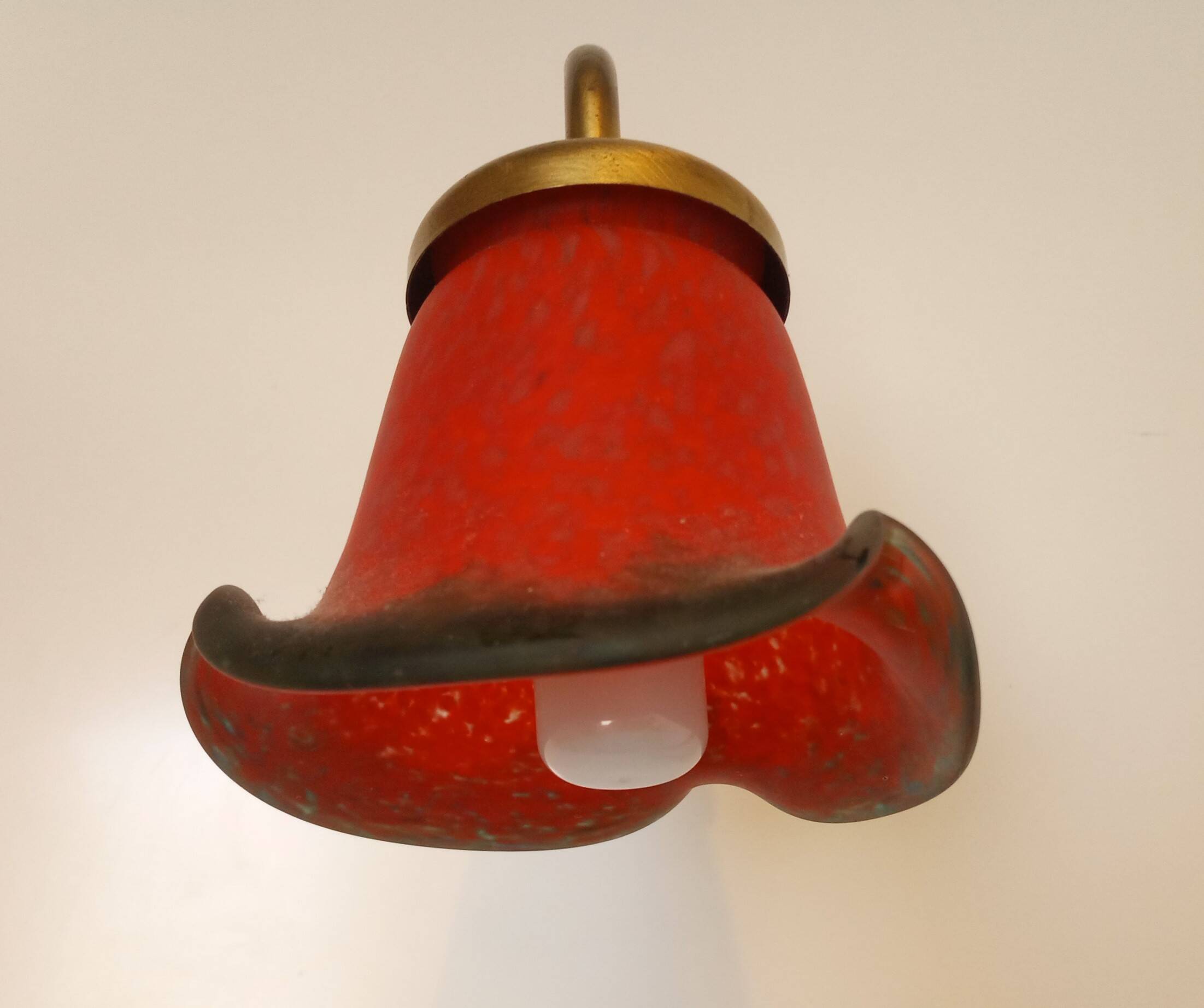 Glass paste tulip wall lamp