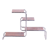 Étagère sur pieds, porte-plantes en chêne et chrome tchèque style Bauhaus, Kovona, Tchéquie, années 1930