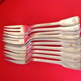 10 Fish forks. Shell Model;