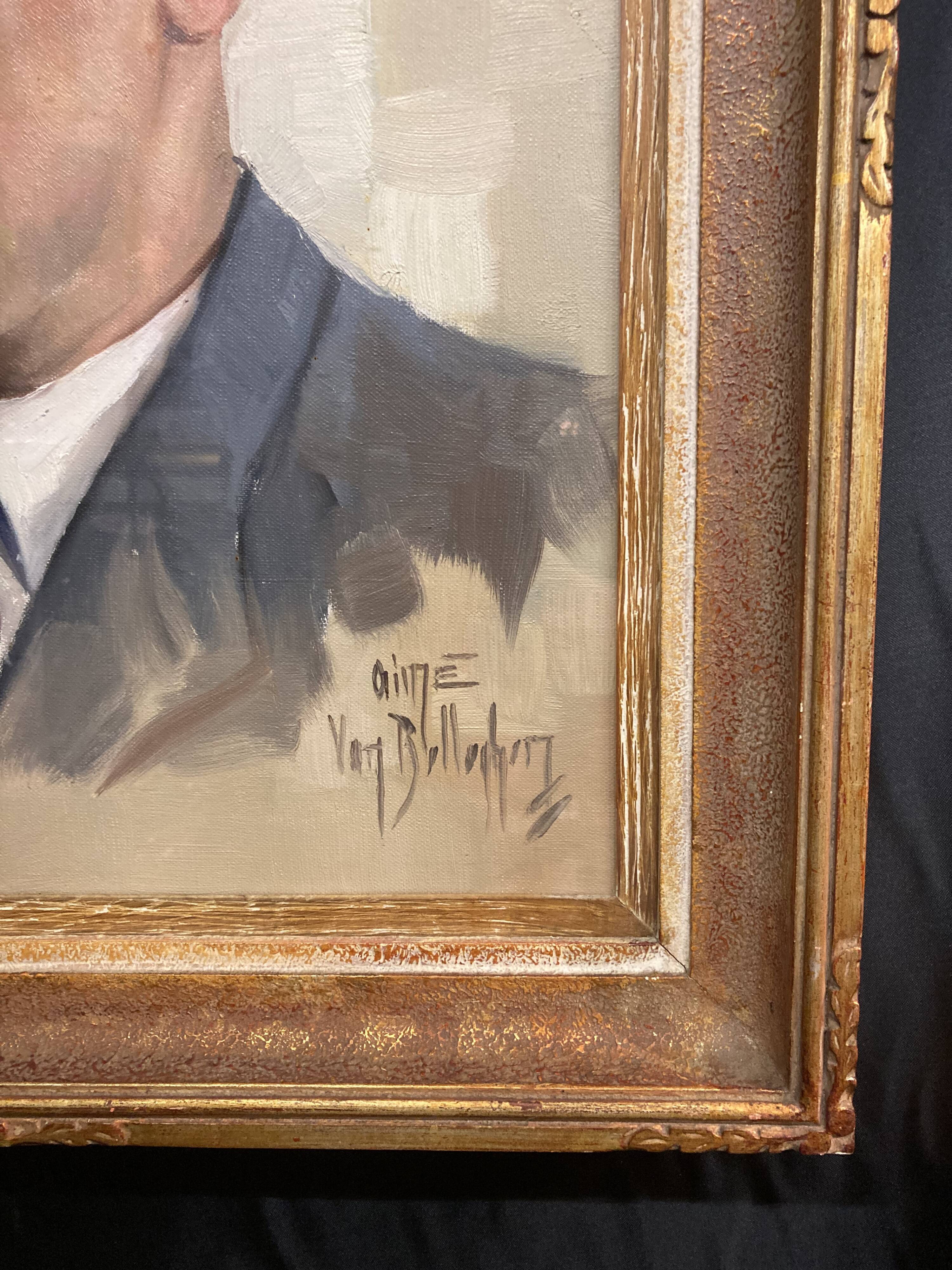Aimé VAN BELLEGHEM (1922-1996), Portrait of René Brondel, oil on canvas