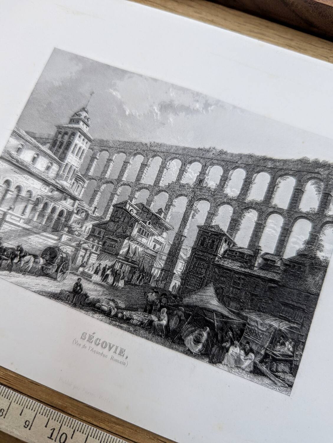 Segovia, Spain, Vintage engraving, printed in 1841.